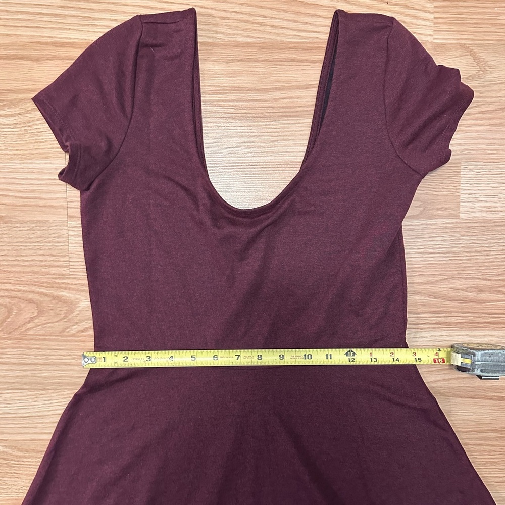 Forever 21 Maroon Short-sleeve Dress - Picture 6 of 6